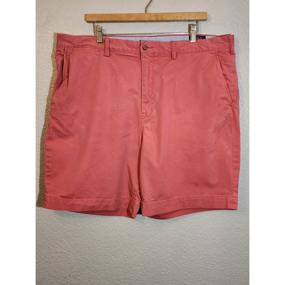Polo Ralph Lauren Men's Chino Shorts‎ Size 40 Coral Pink 9 Inseam 100% Cotton